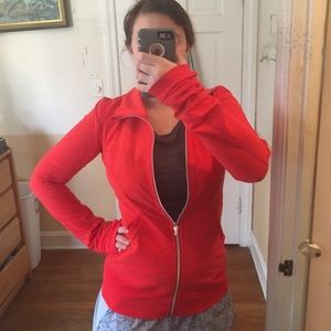 Lululemon Track Jacket, Orange/Red Zip Up, Size 8